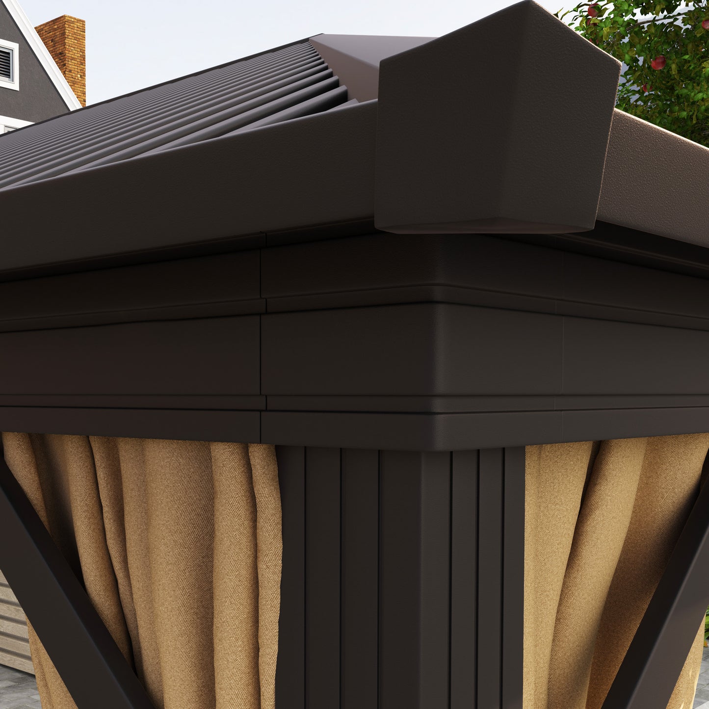 3.6 x 3 m Aluminium Hardtop Gazebo, with Accessories