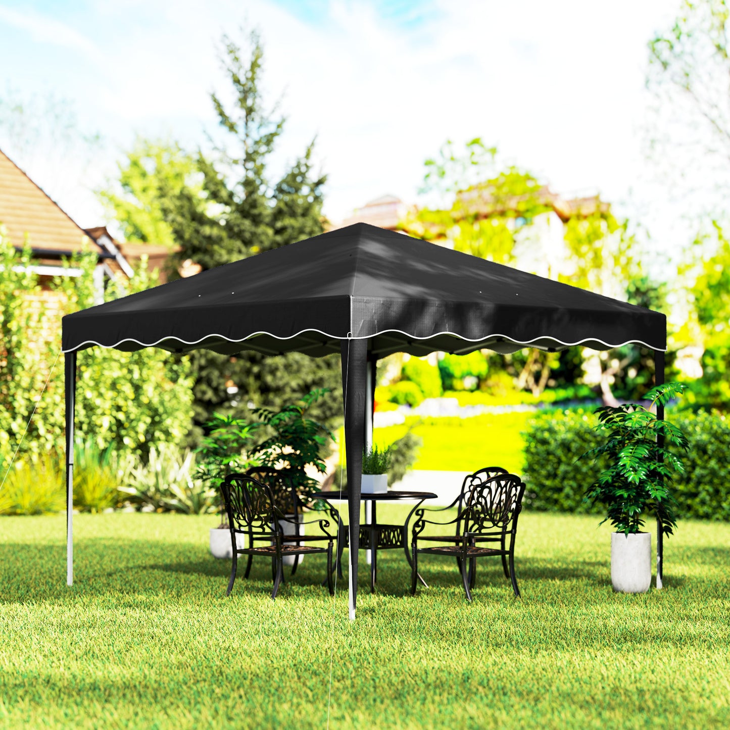 3 x 3cm Adjustable Height Pop-Up Gazebo, with Bag