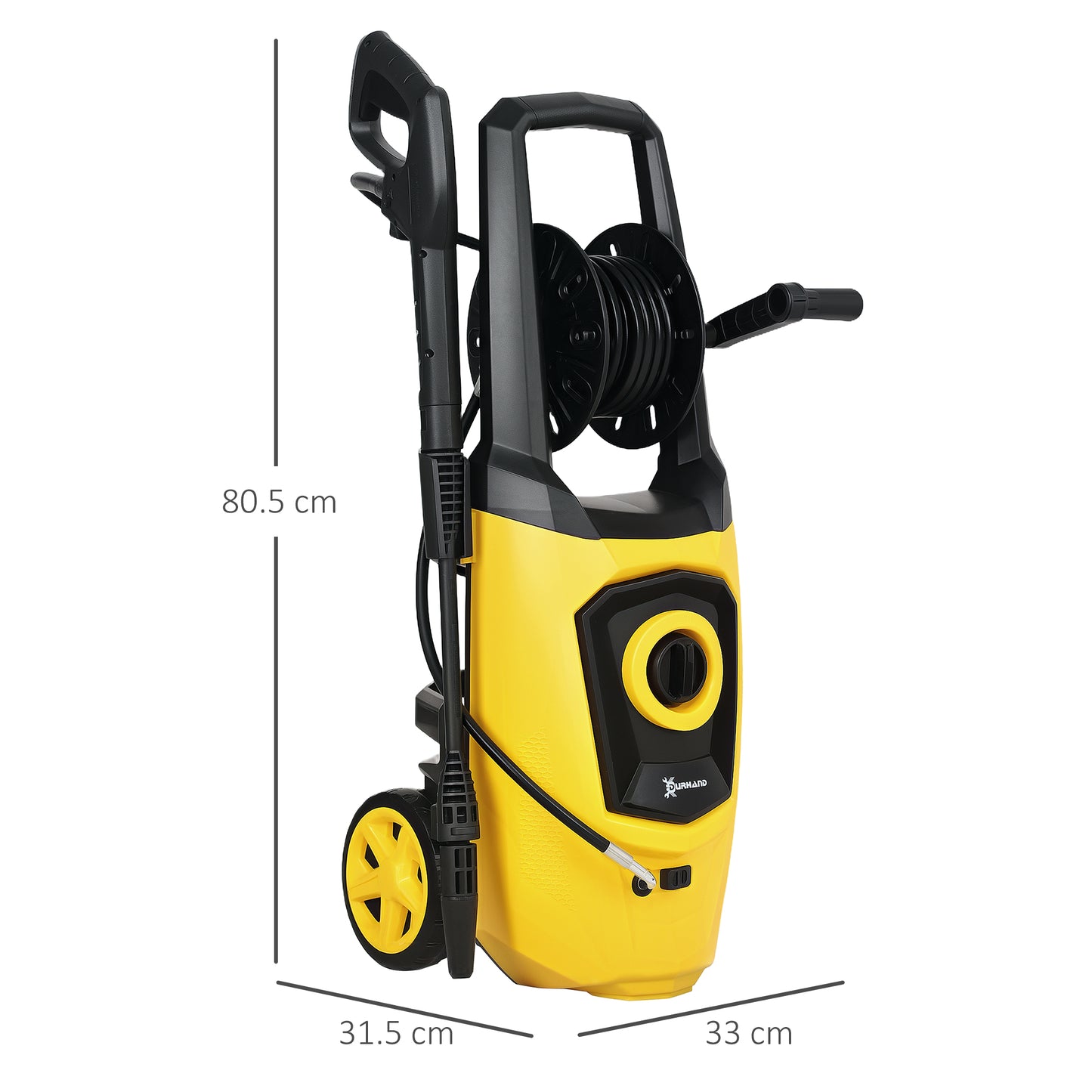 1800W High Pressure Washer, 150 Bar Pressure, 510 L/h Flow