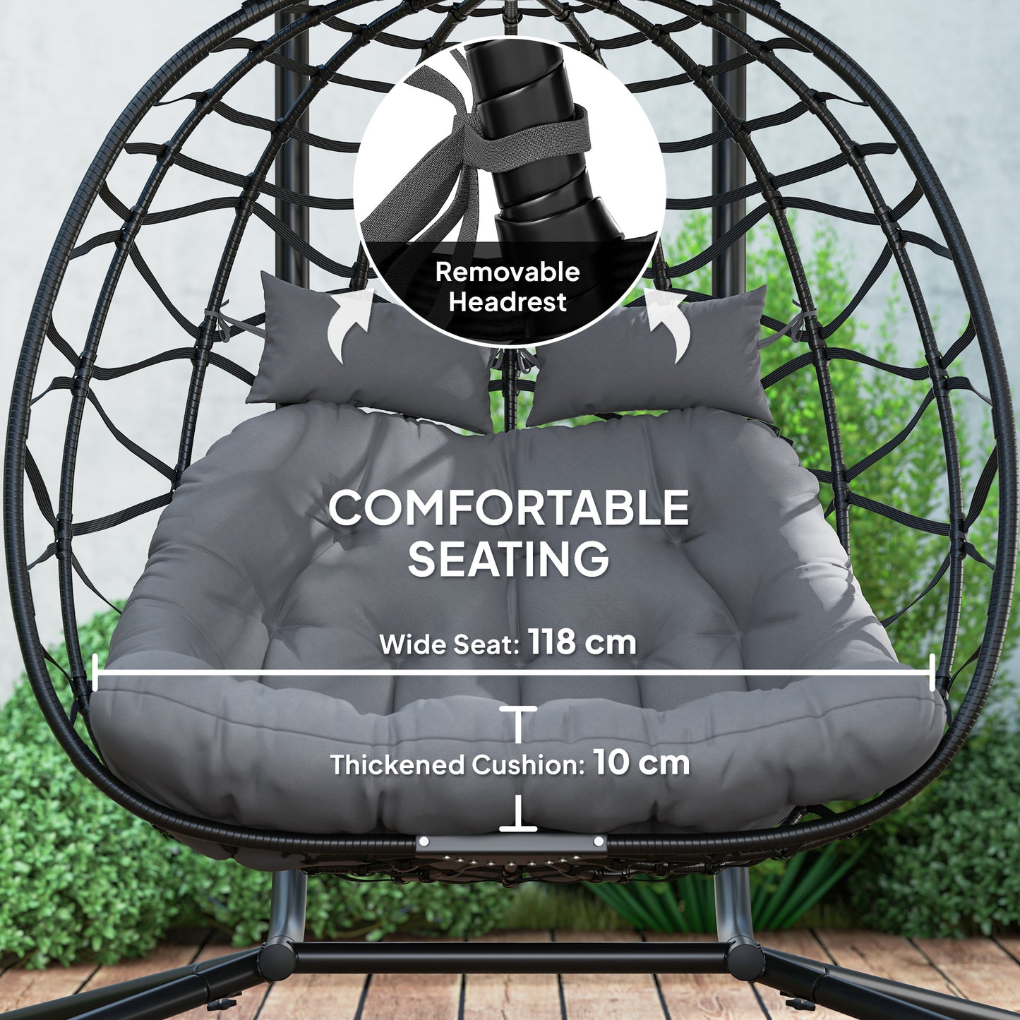 Two-Seater Rattan Egg Chair