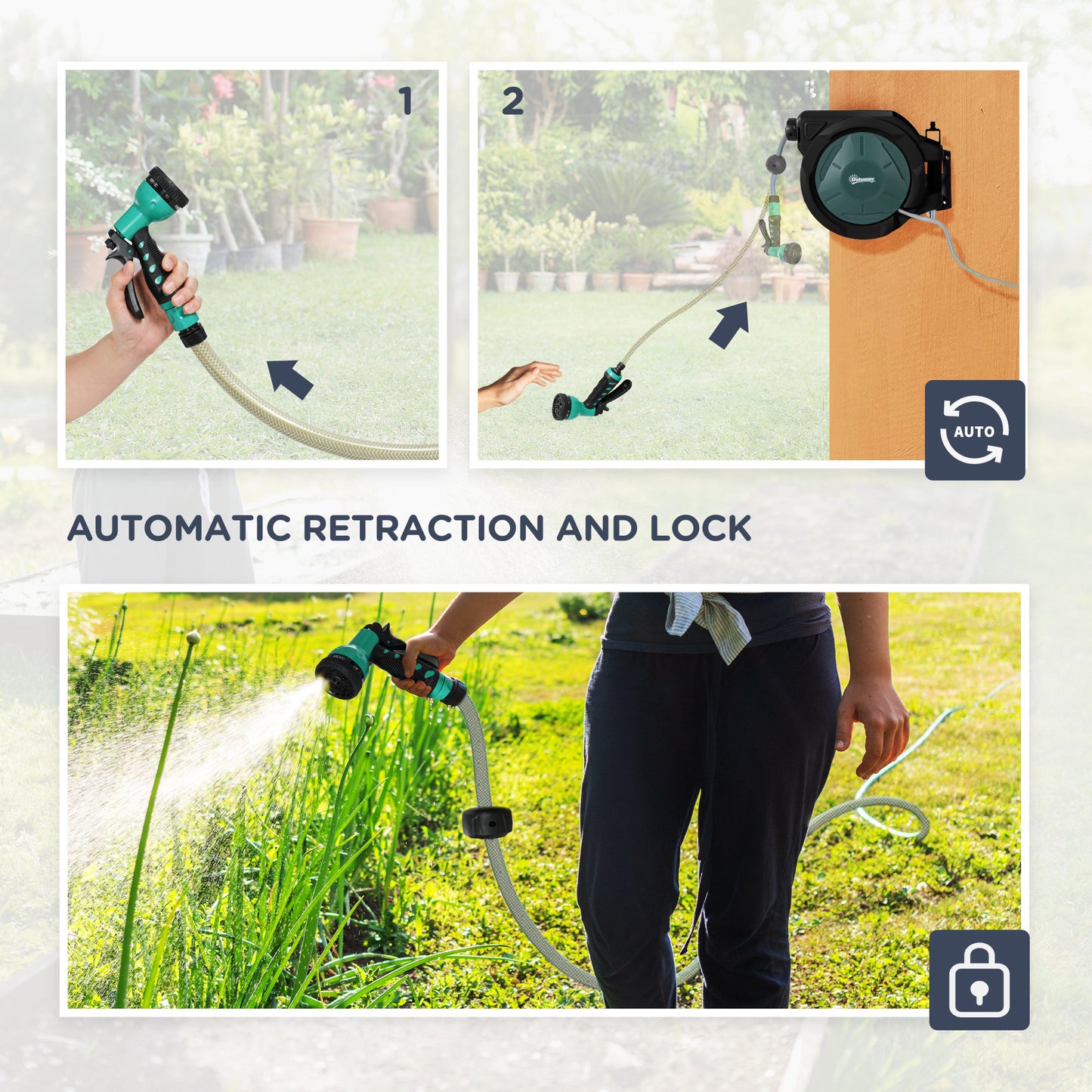 Retractable Hose Reel Wall Mounted
