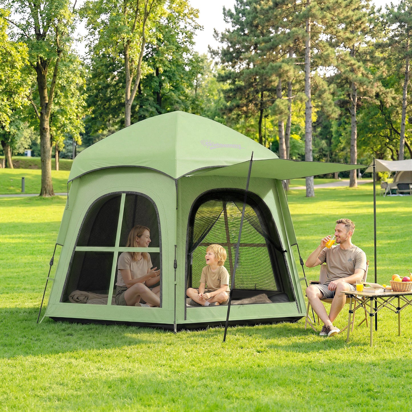 Pop Up Tent 3000mm Waterproof Instant Camping Tent 3-4 Person