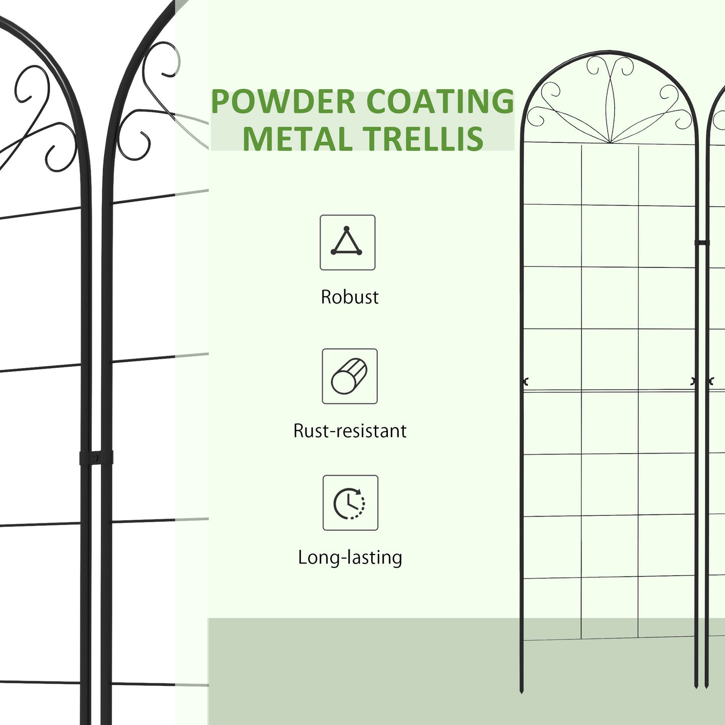 Metal Trellis Set of 2, Garden Trellis (3)