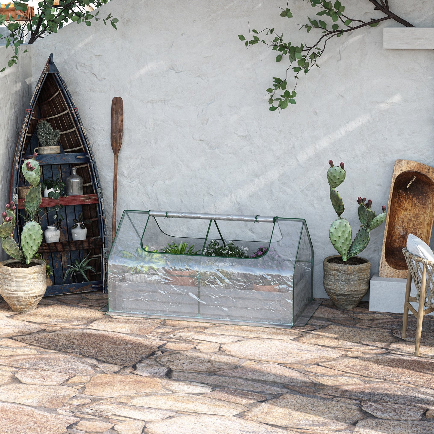 Raised Garden Bed with Greenhouse (1)
