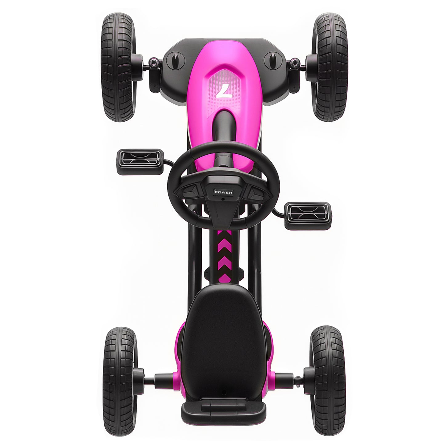 Pedal Go Kart for Kids 2-5 Years, with Silent EVA Wheels, Metal Frame