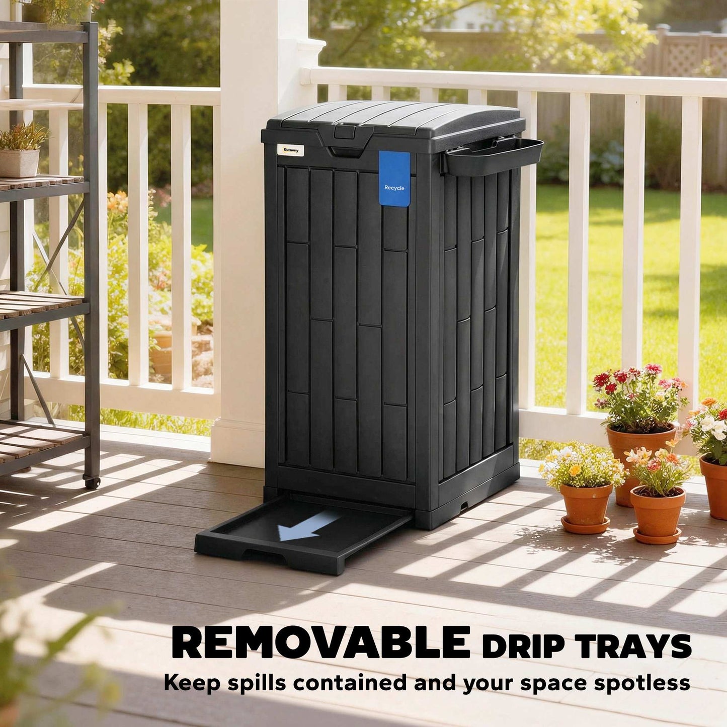 110 L Outdoor Bin with Dual Lid