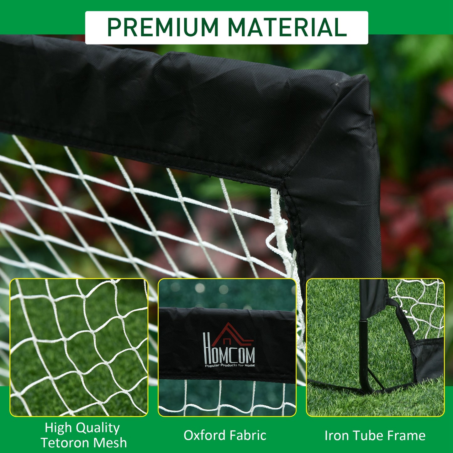 Set of 2 Football Goal Net 6 x 3 ft Foldable Outdoor Sport Training