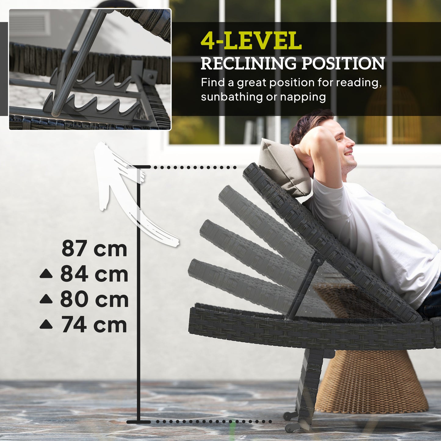 Outdoor PE Rattan Sun Lounger (1)