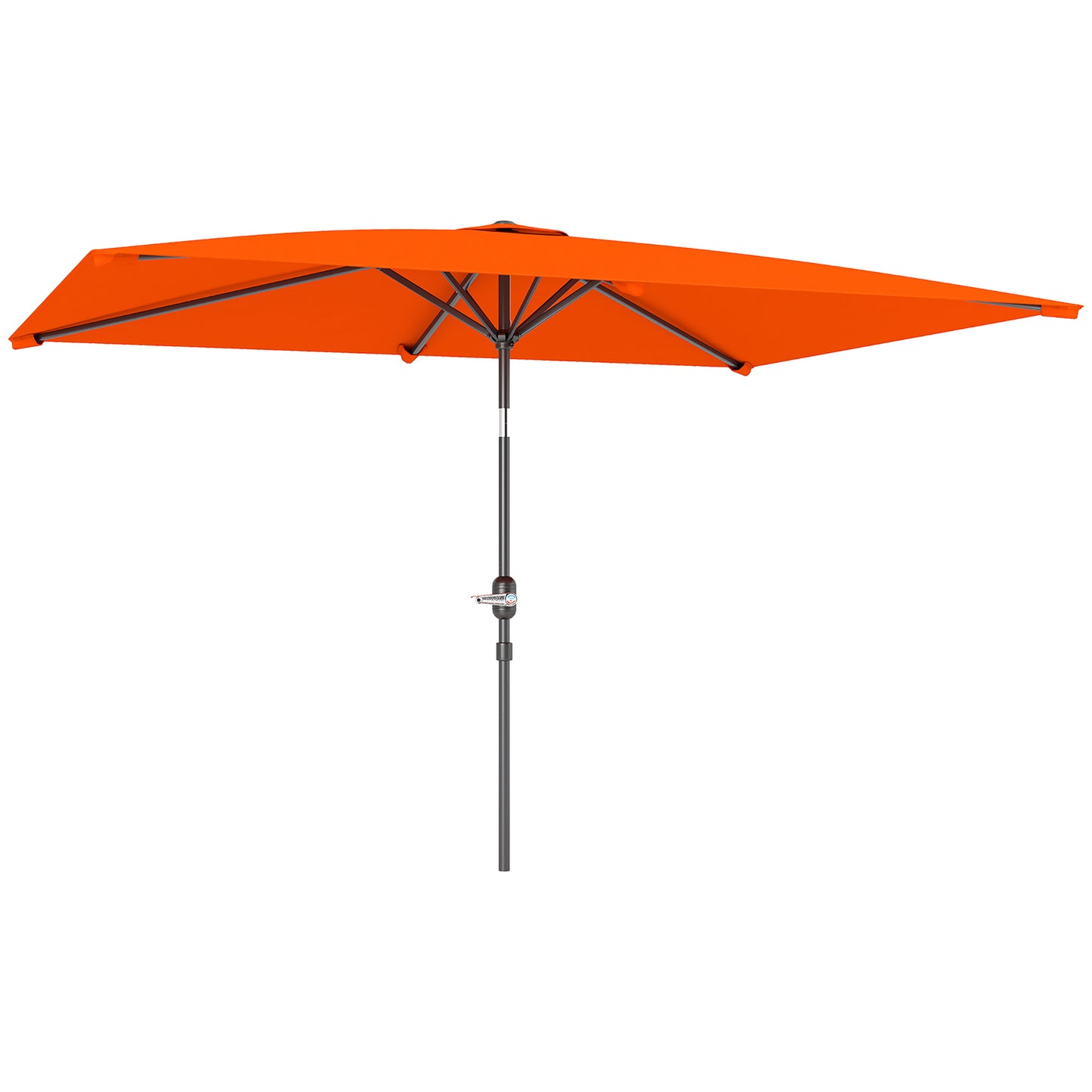 3x2m Garden Parasol Umbrella with Aluminium Pole, Tilt and Crank