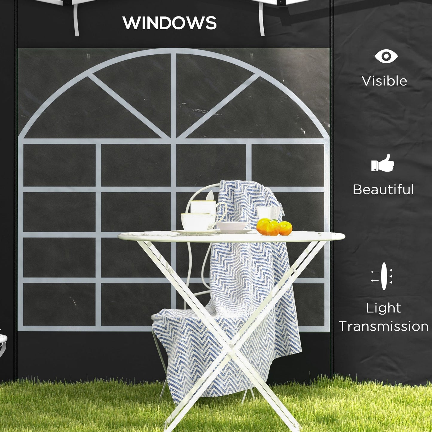 Gazebo Side Panels, 2 Pack Sides Replacement