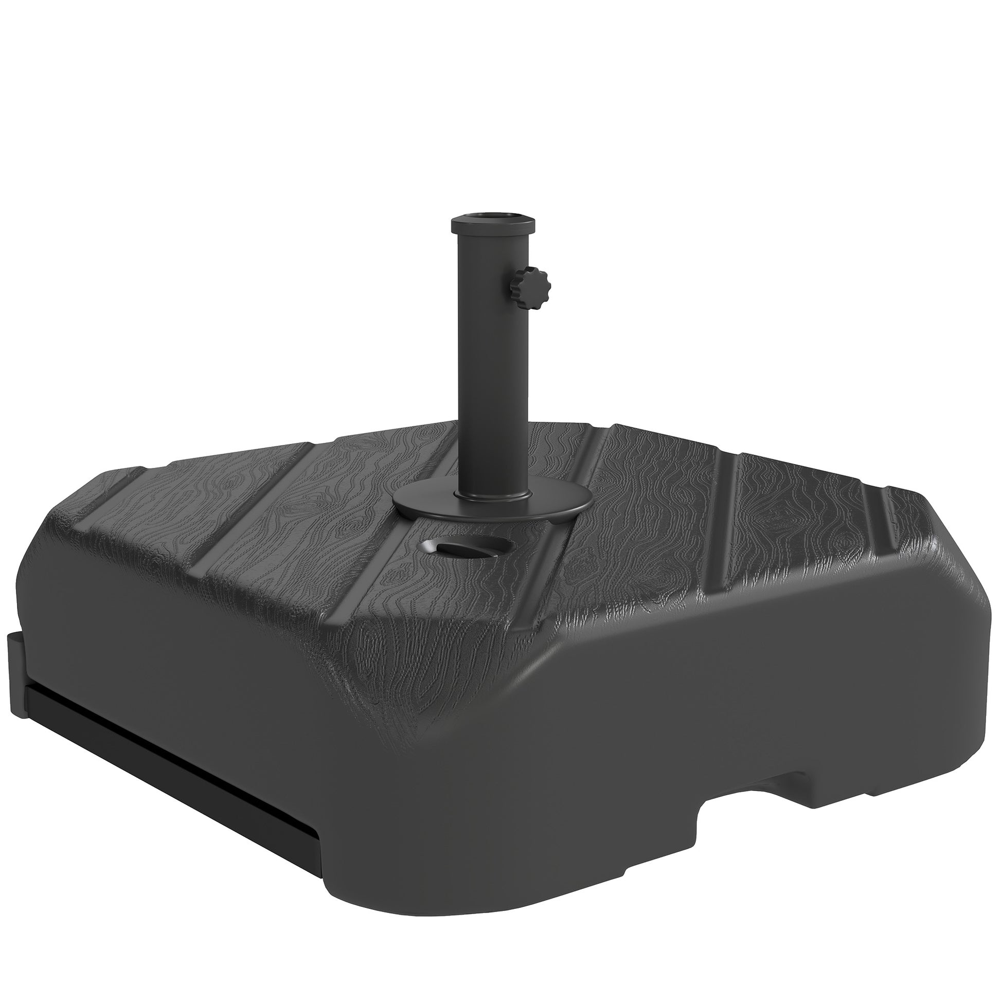 Garden Parasol Base with Wheels, Telescopic Handle
