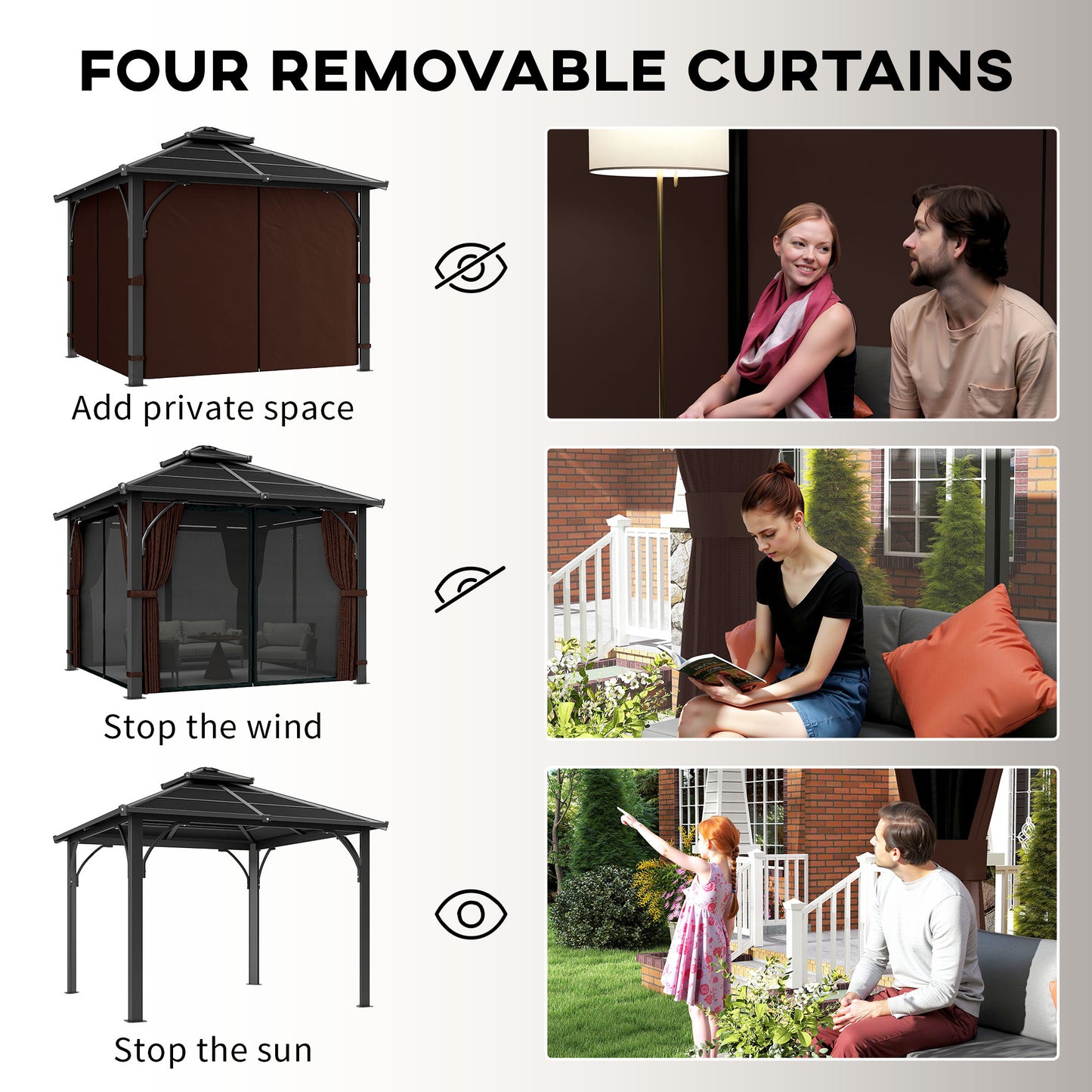 3 x 3(m) Hardtop Gazebo Canopy