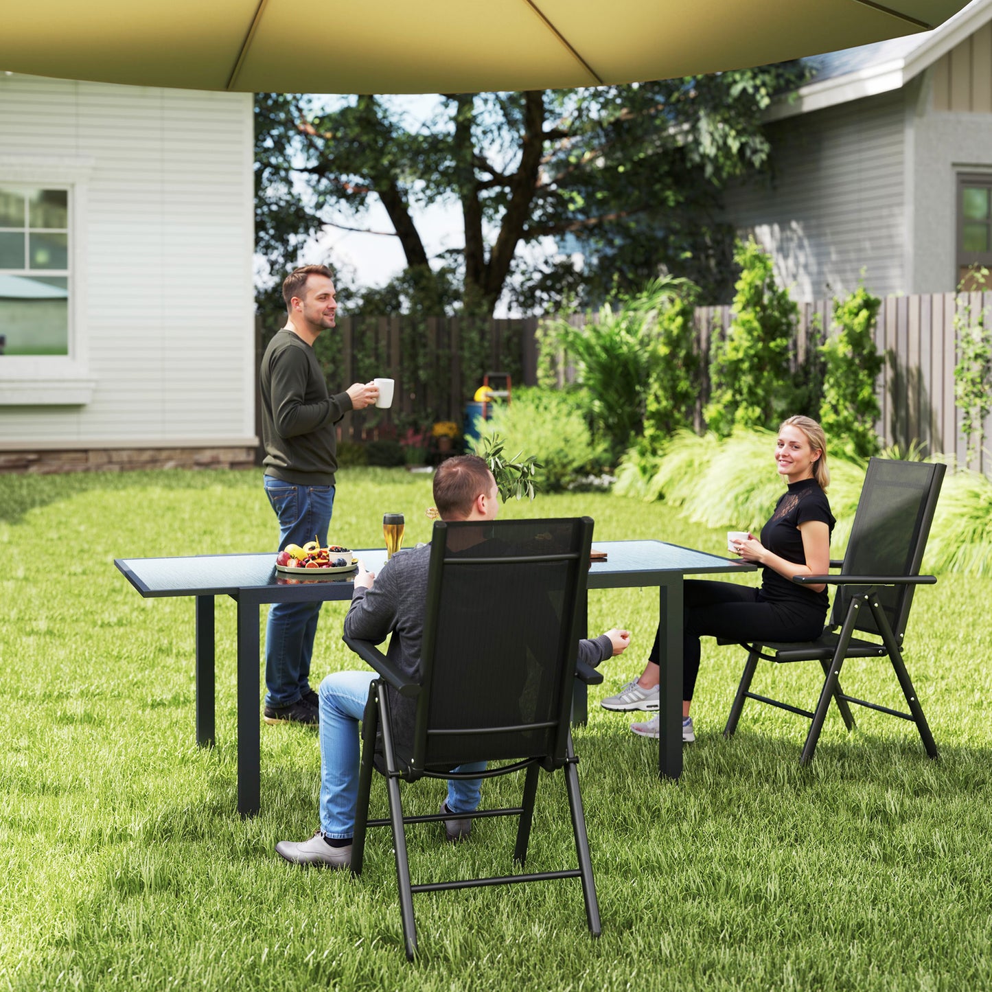 Set of 2 Folding Garden Chairs