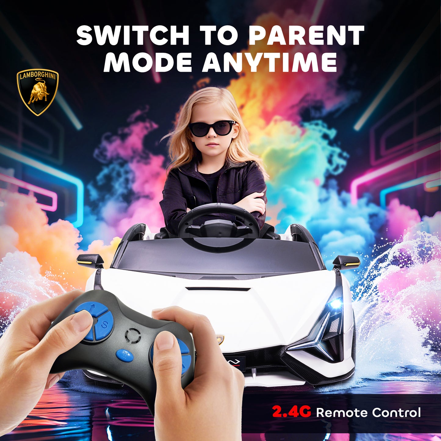 Lamborghini Sian Licensed 12V Electric Car for Kids 2 Motors Toy Car