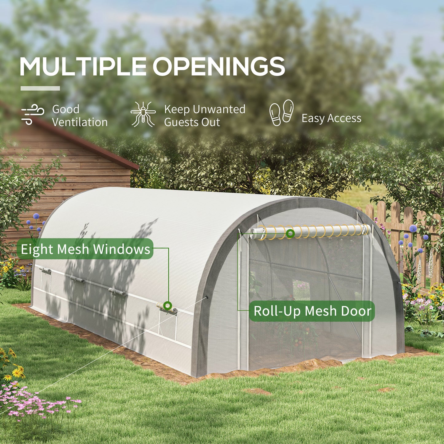6x3m Polytunnel Greenhouse