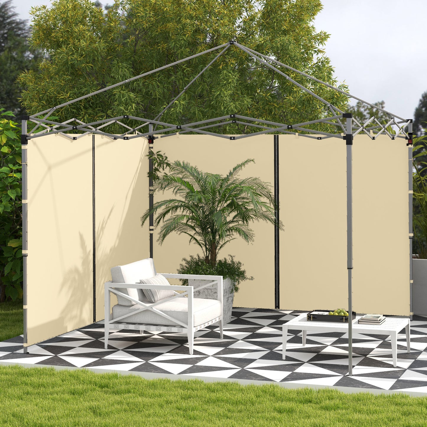 Set of Two 3 x 3(m) Replacement Zipped Gazebo Walls