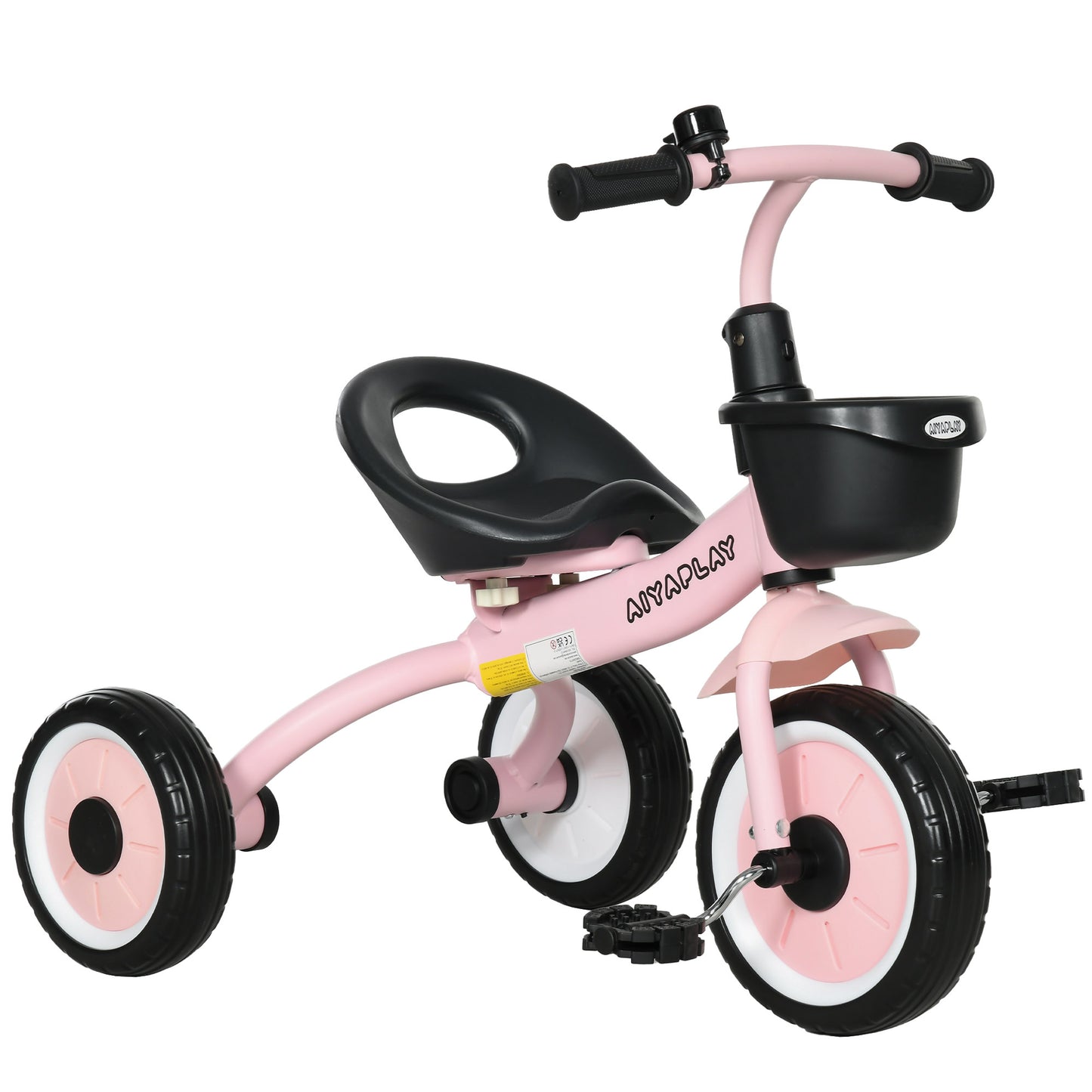 Kids Trike, Tricycle, with Adjustable Seat, Basket, Bell