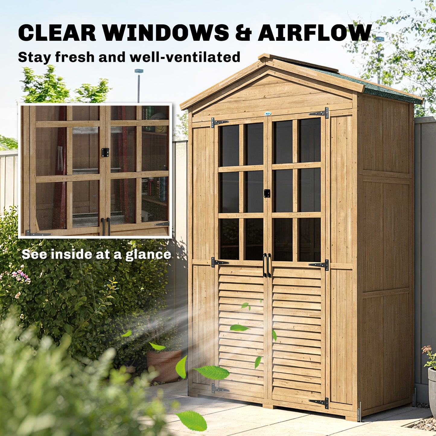 Outdoor Wooden Storage Cabinet