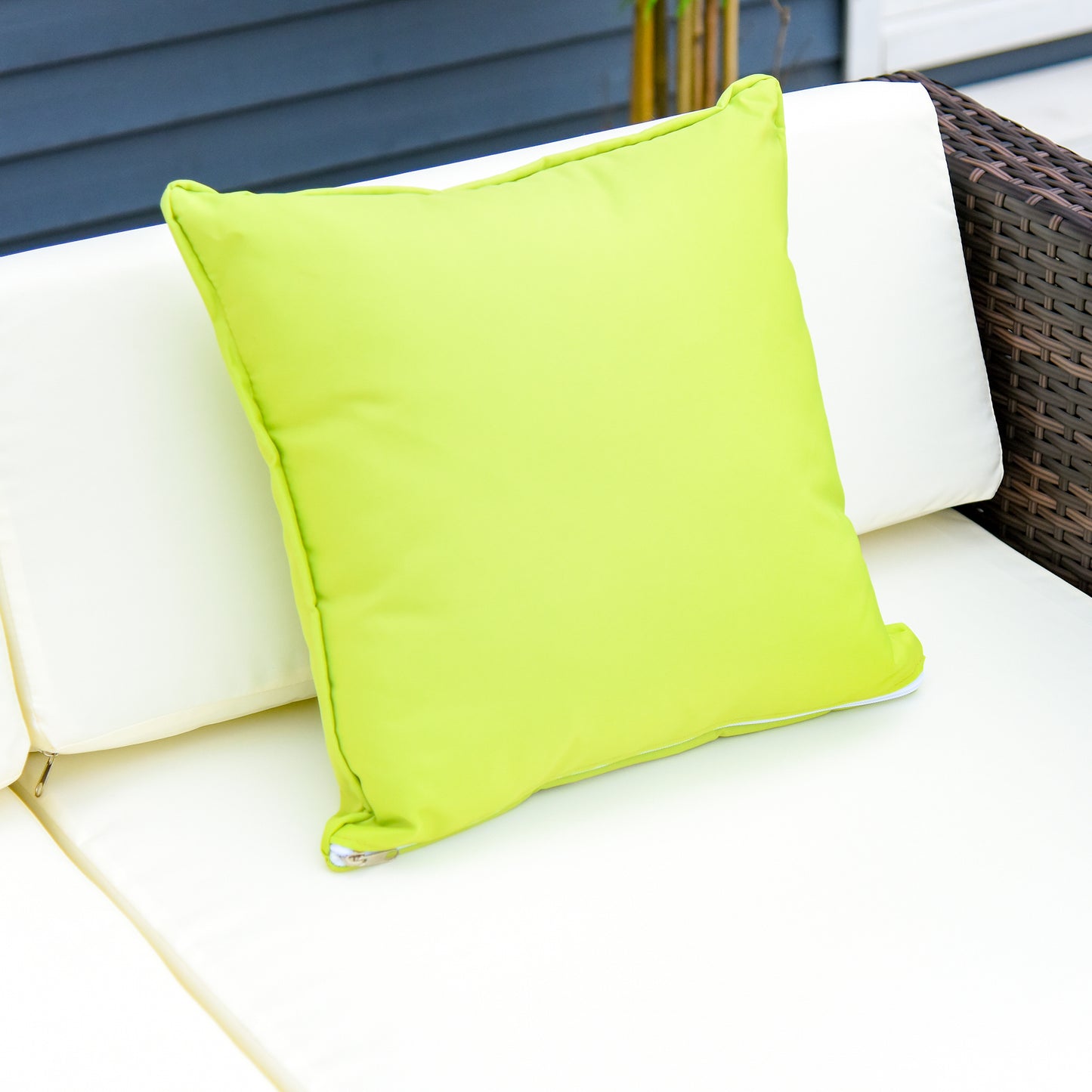 Rattan Corner Sofa Set 4-Seater Outdoor Garden Sofa for Patio
