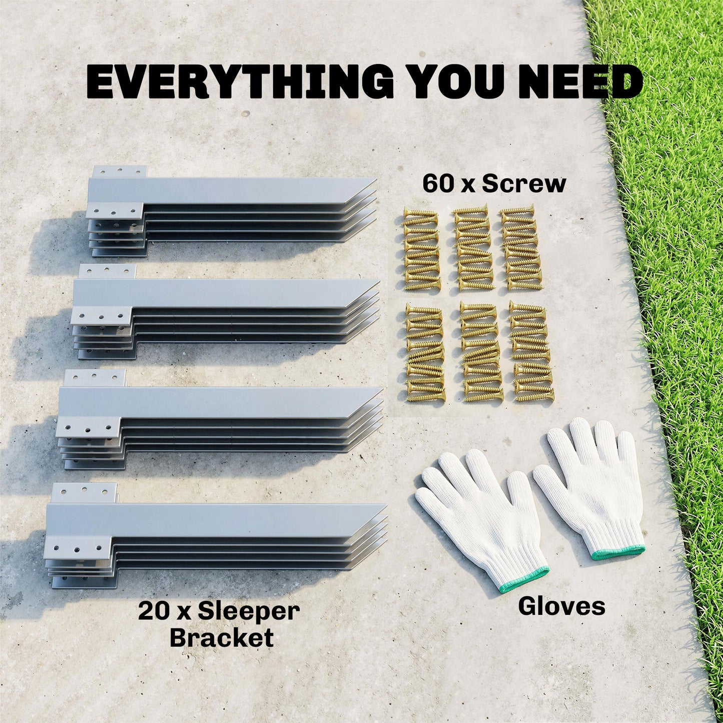 20 Pack Railway Sleeper Brackets