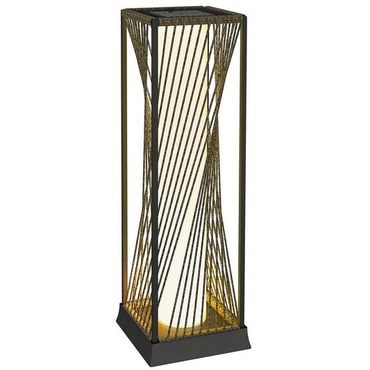 Garden Rattan Lamp, 77 cm Tall Solar Rattan Floor Lamp