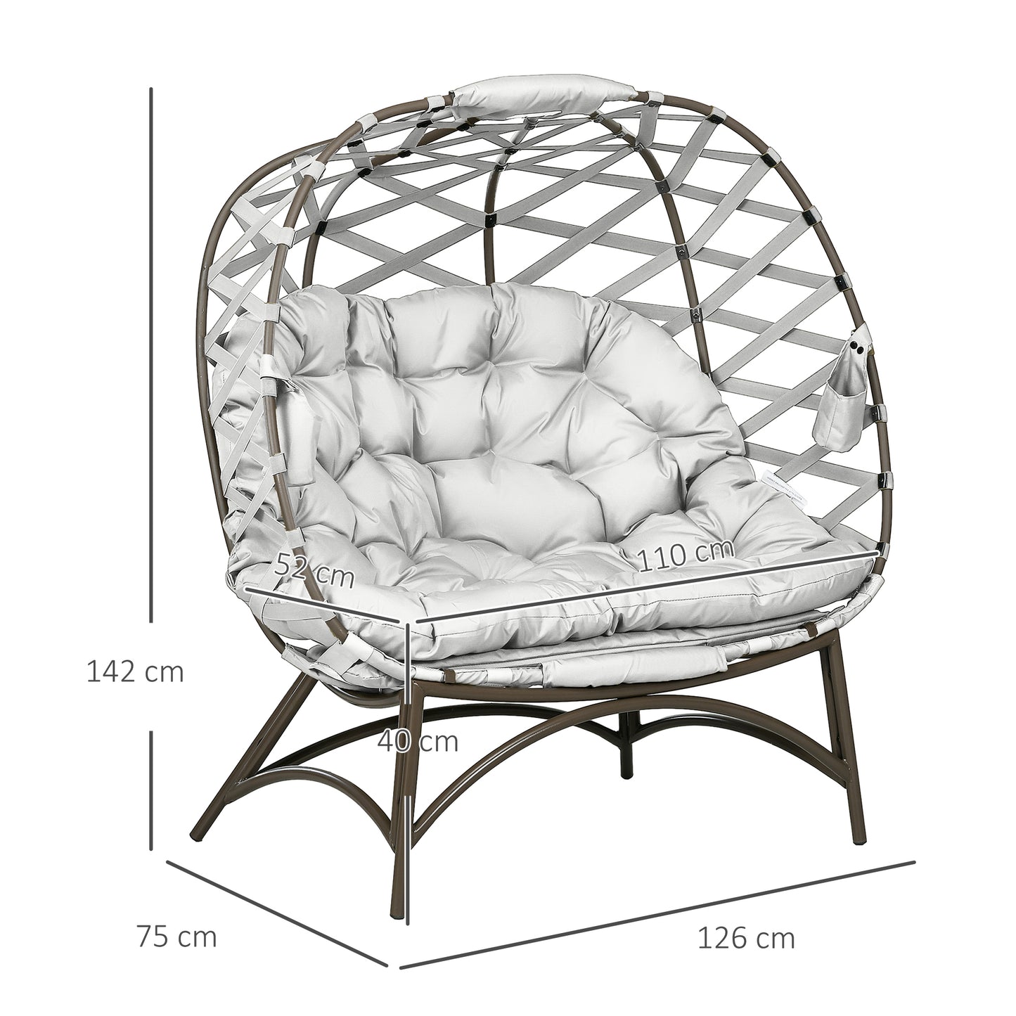 2 Seater Egg Chair Outdoor