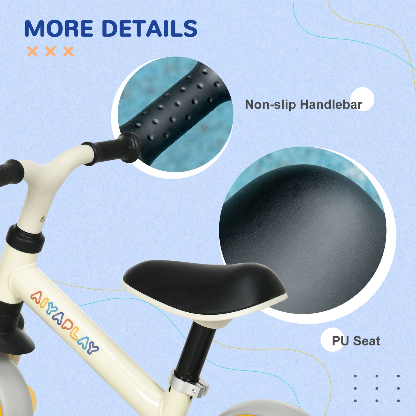8" Balance Bike, Lightweight Training Bike for Children