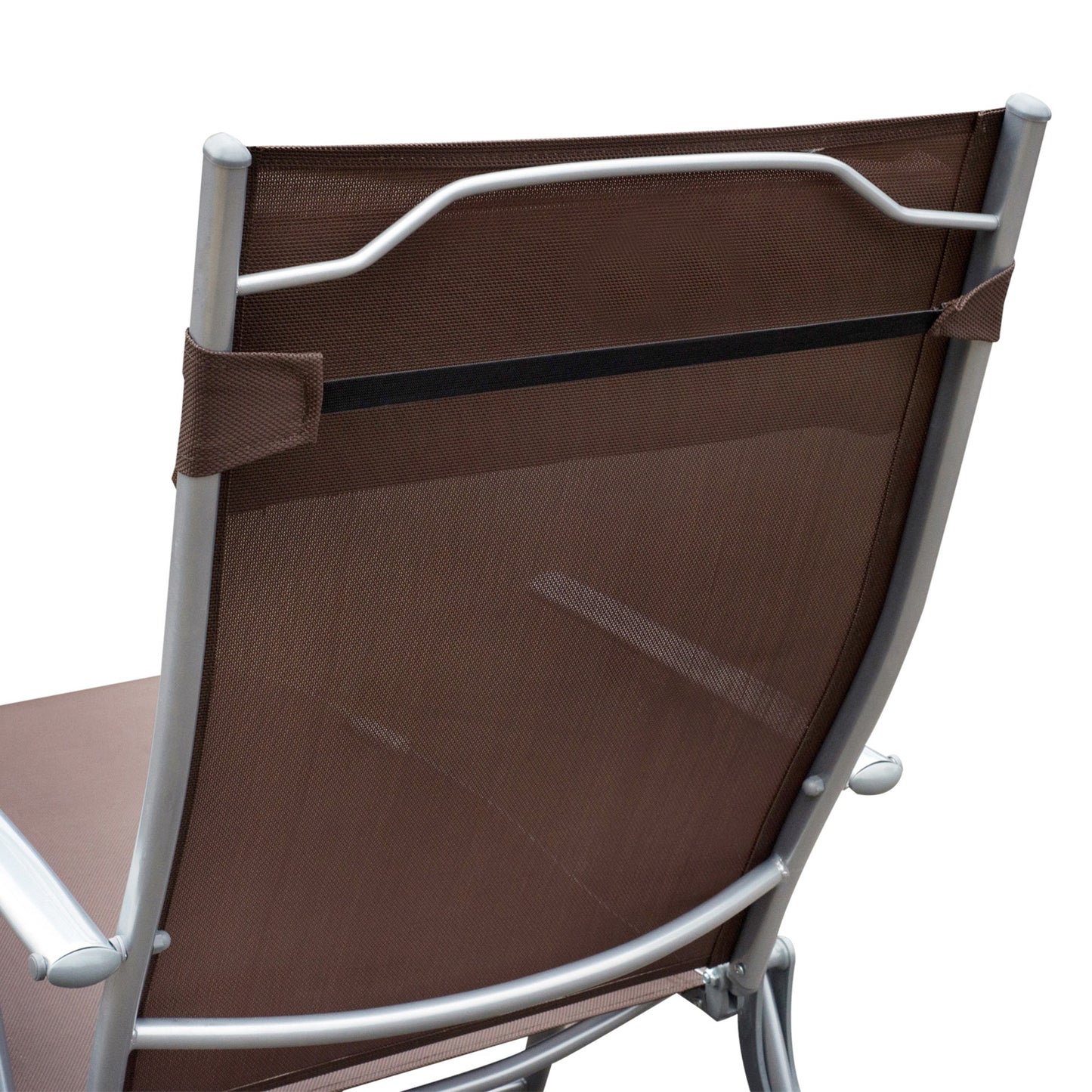Sun Lounger Steel Frame Outdoor Folding Chaise Texteline Lounge (3)