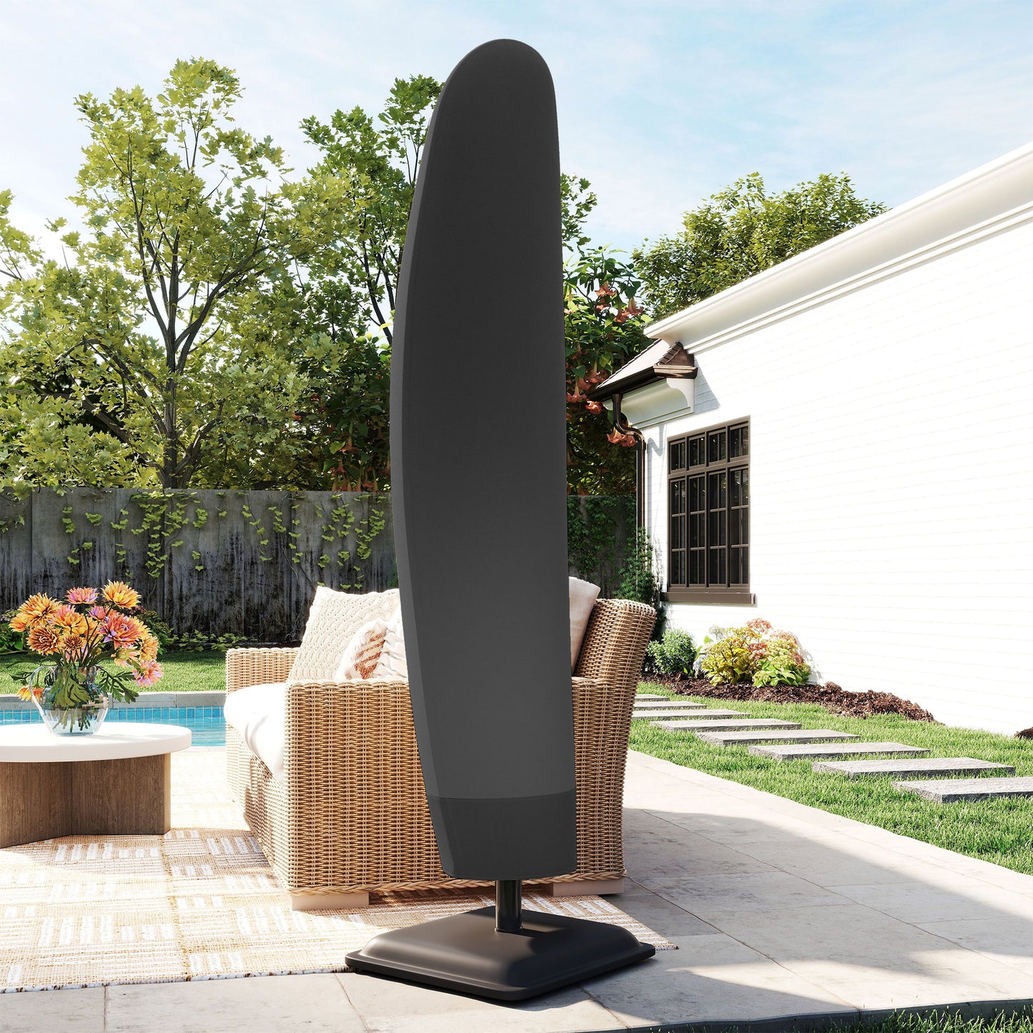Parasol Cover, 600D Oxford Cantilever Umbrella Cover Fit