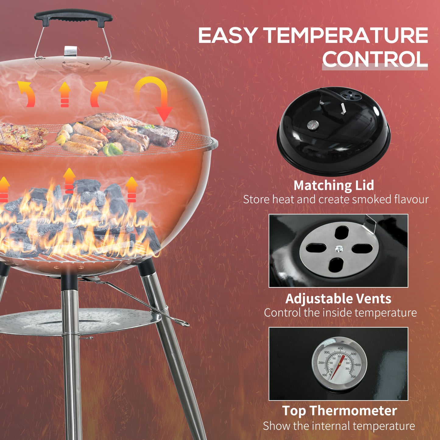Portable Kettle Charcoal Grill