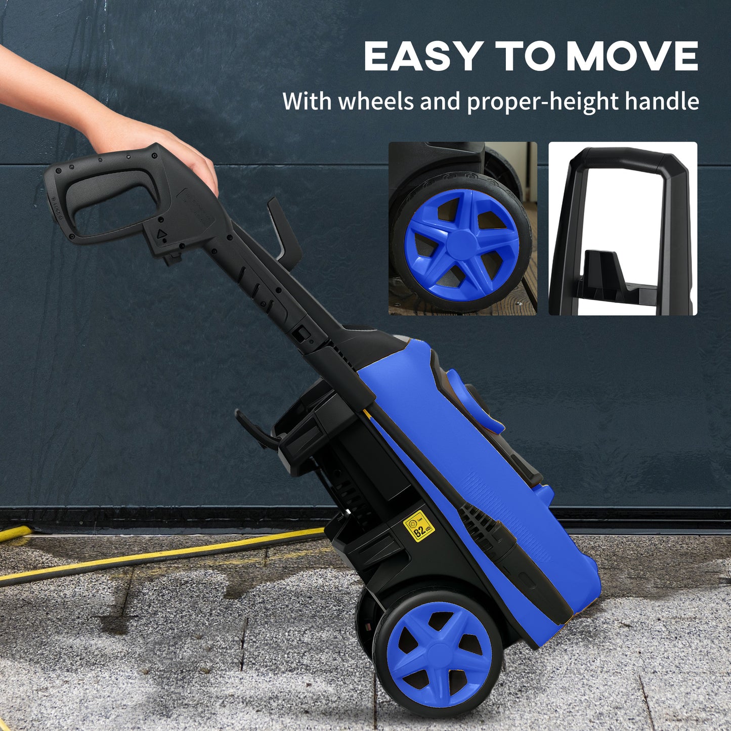 High Pressure Washer, 150 Bar Pressure, 510 L/h Flow, 1800W