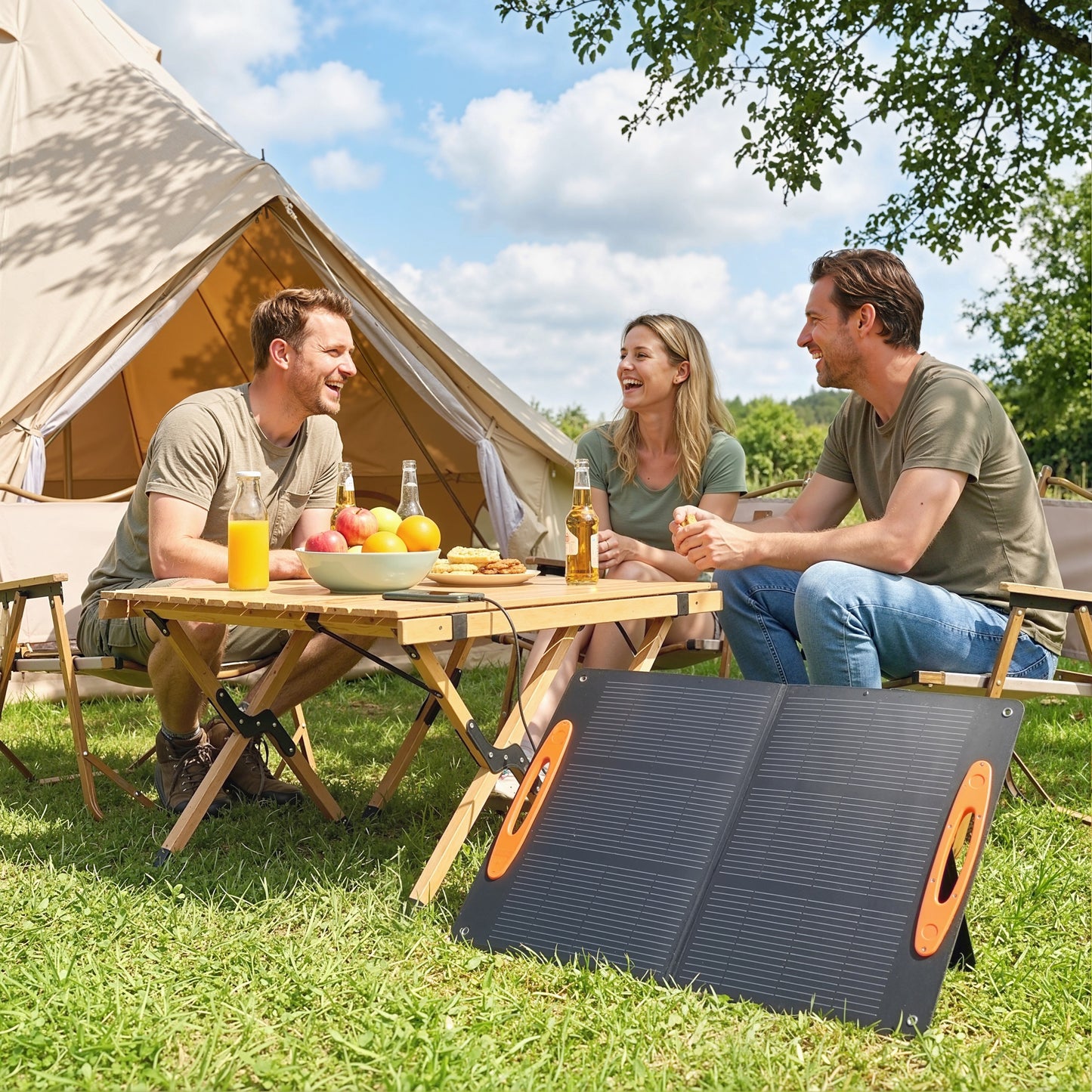 100W Portable Solar Panel, Foldable Solar Charger