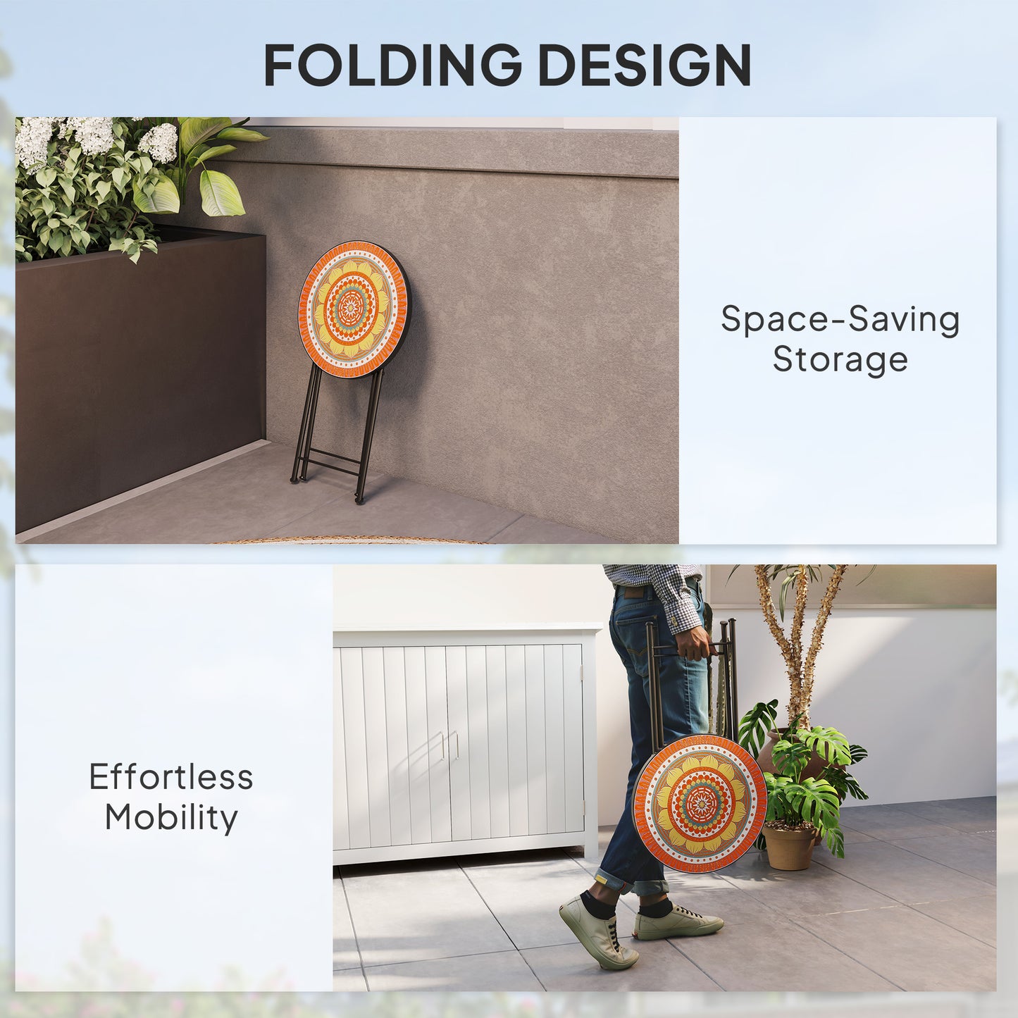 Mosaic Outdoor Garden Table