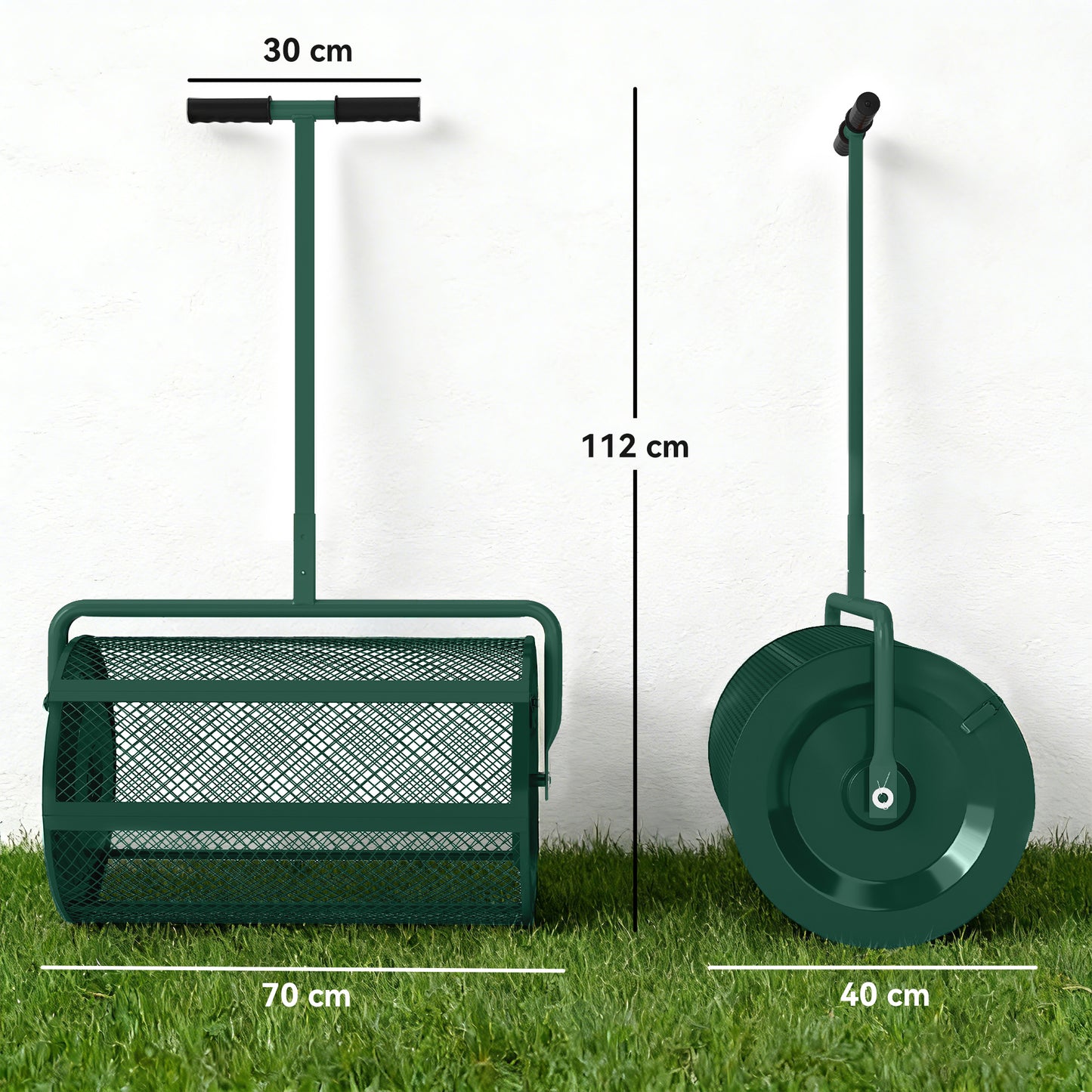 Compost Spreader, 24" Peat Moss Spreader