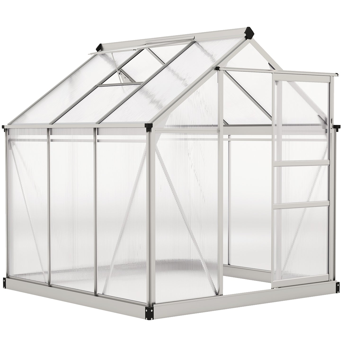 6 x 6ft Polycarbonate Greenhouse (2)