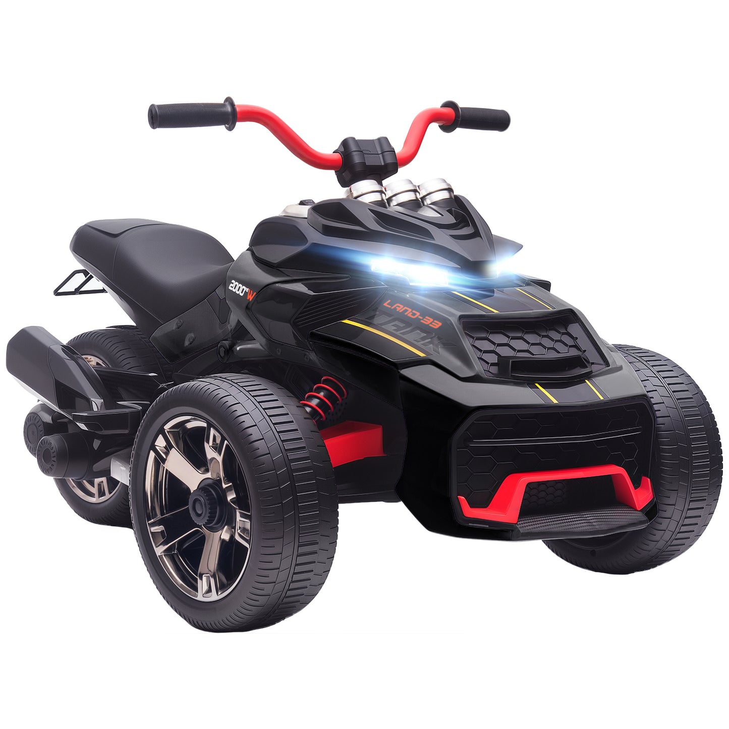 12V Kids Electric Ride On Car with 3 Wheeler, MP3 Player, Horn