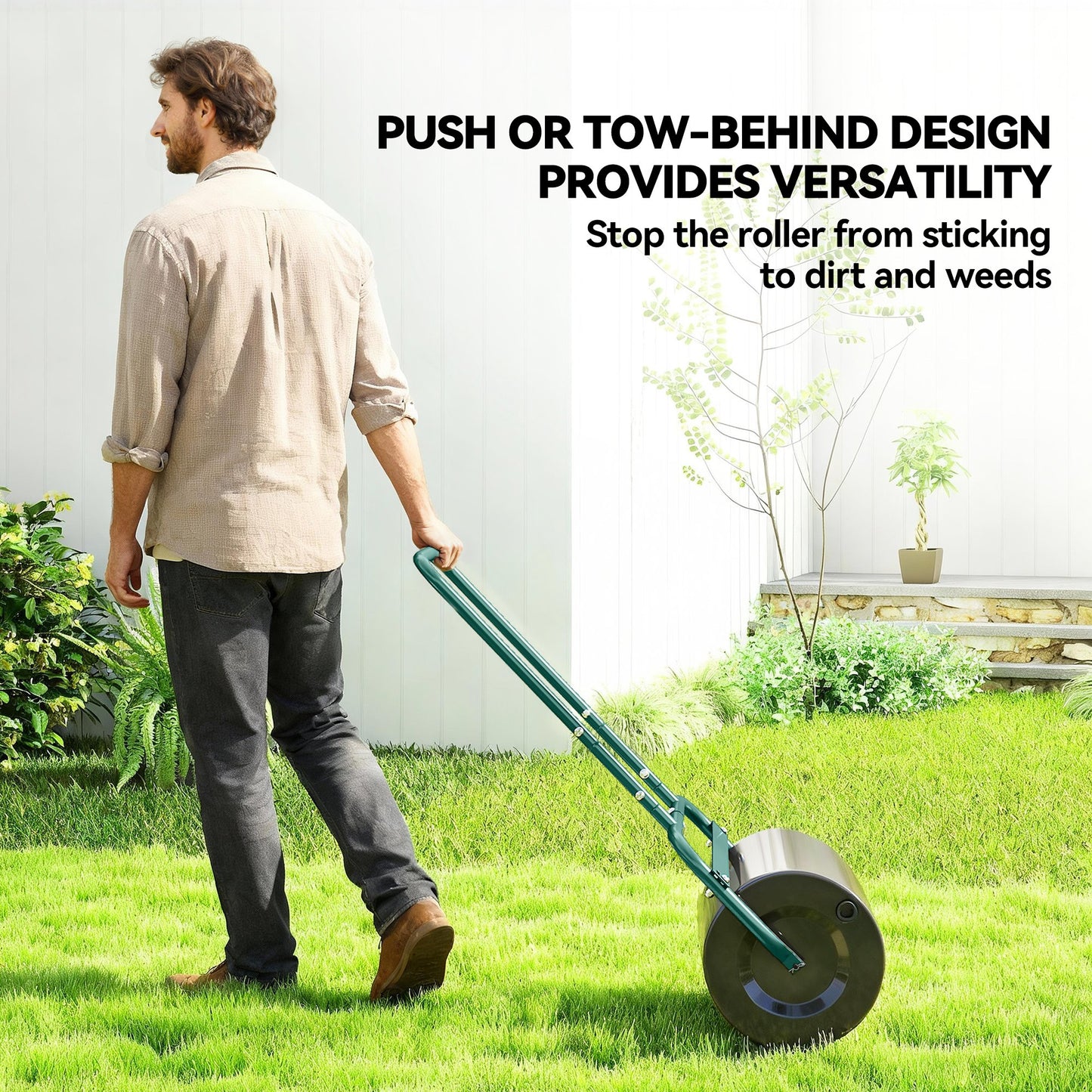 38L Fillable Cylinder Steel Lawn Roller
