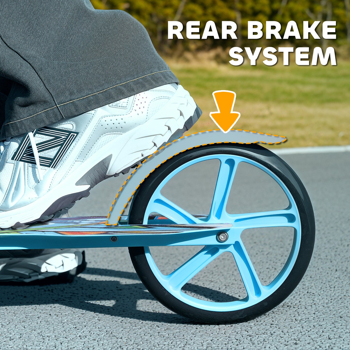 Foldable Kids Scooter with Adjustable Handlebar, 200mm Big Wheel