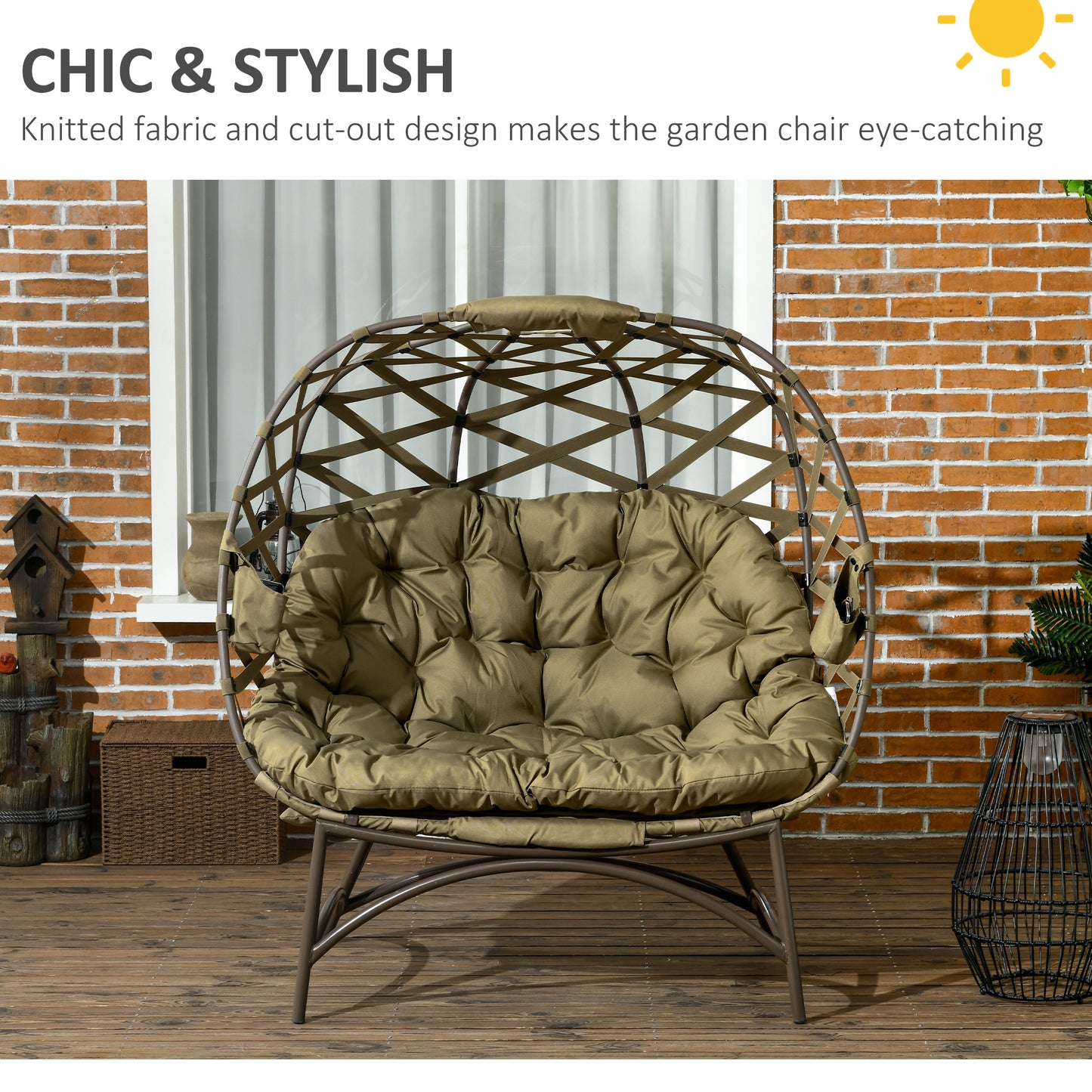 2 Seater Egg Chair Outdoor
