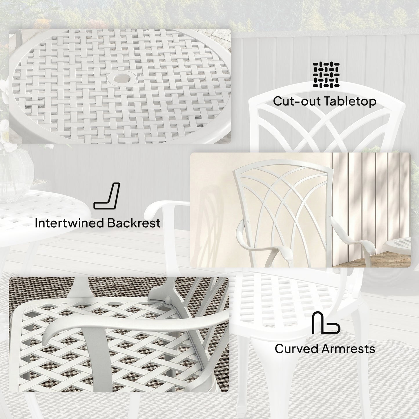 3 Pieces Garden Bistro Set
