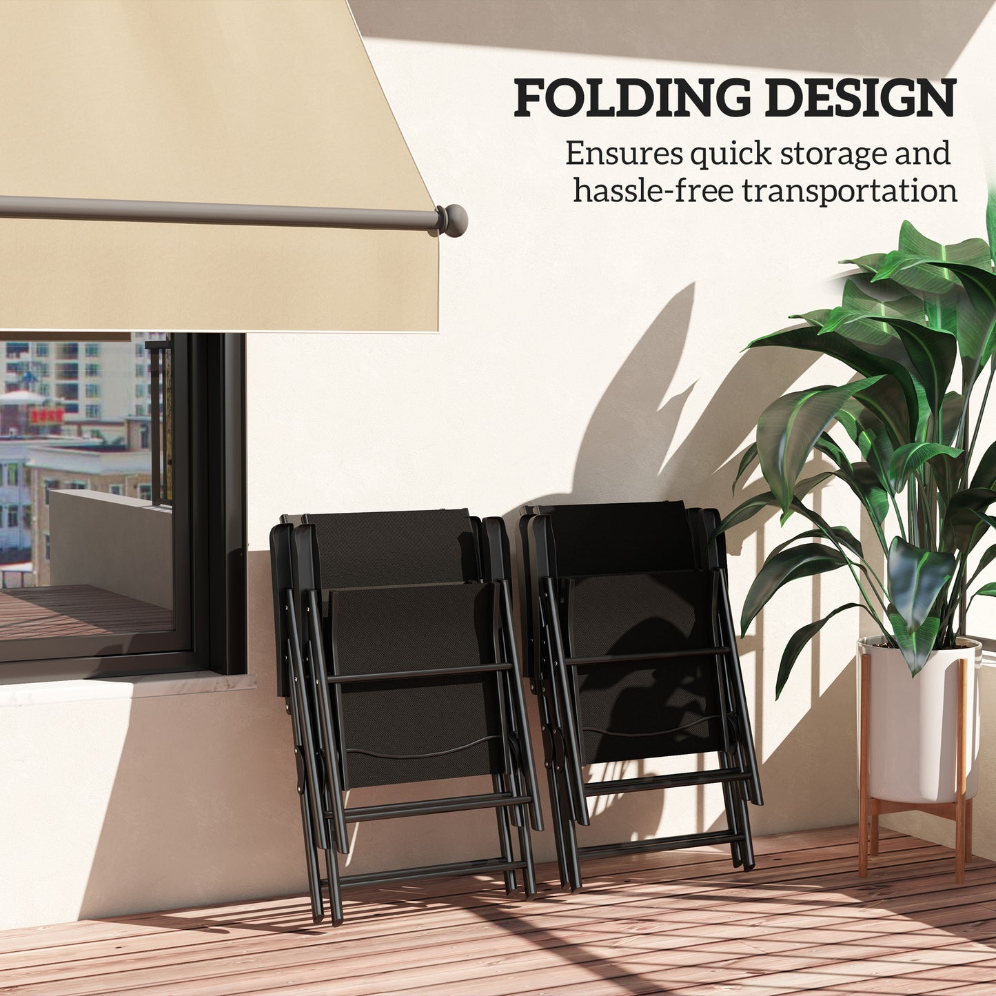 Set of Four Folding Outdoor Chairs