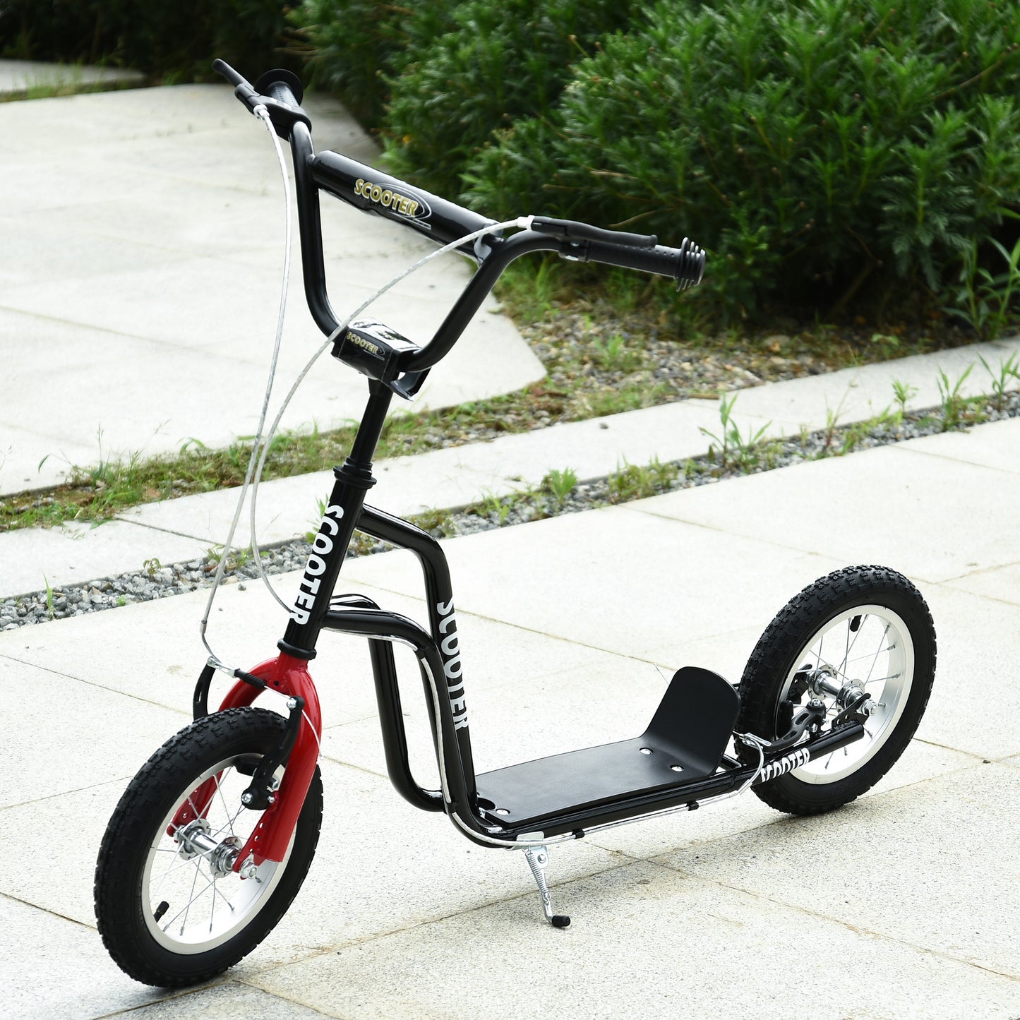 Teen Kick Scooter with Adjustable Handlebar, Inflatable Wheels