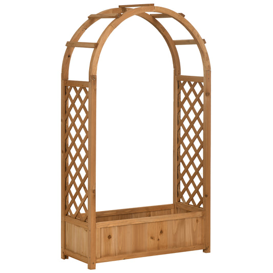 Raised Garden Bed with Arch Trellis