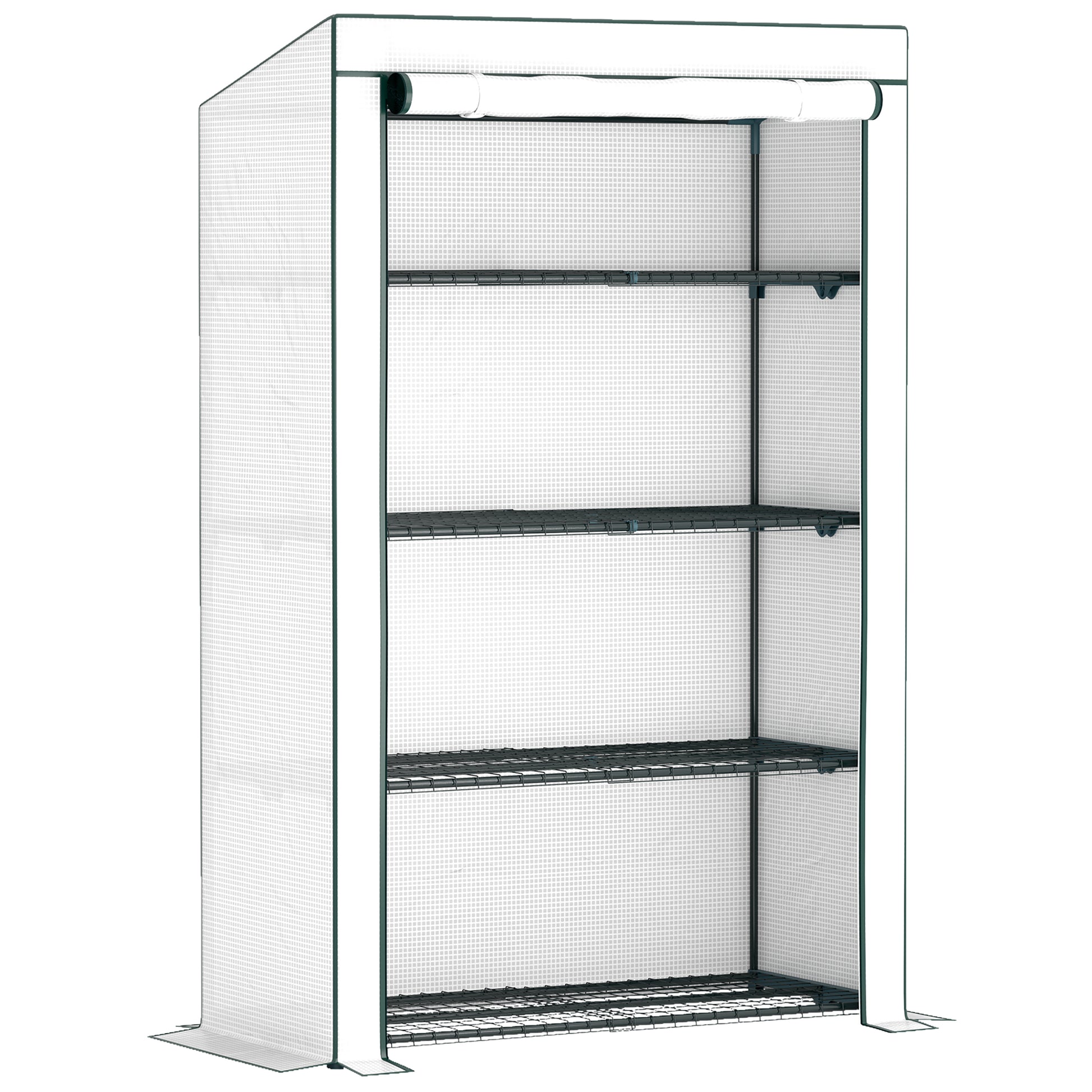 Four-Tier Mini Greenhouse - Green/White