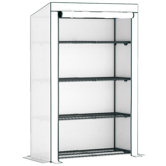 Four-Tier Mini Greenhouse - Green/White