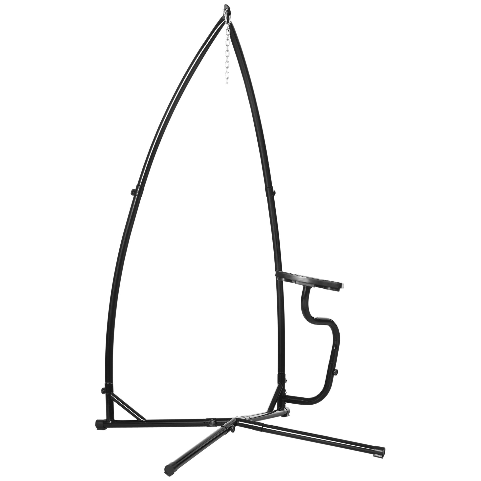 Hammock Chair Stand Only Construction Heavy Duty Metal C-Stand
