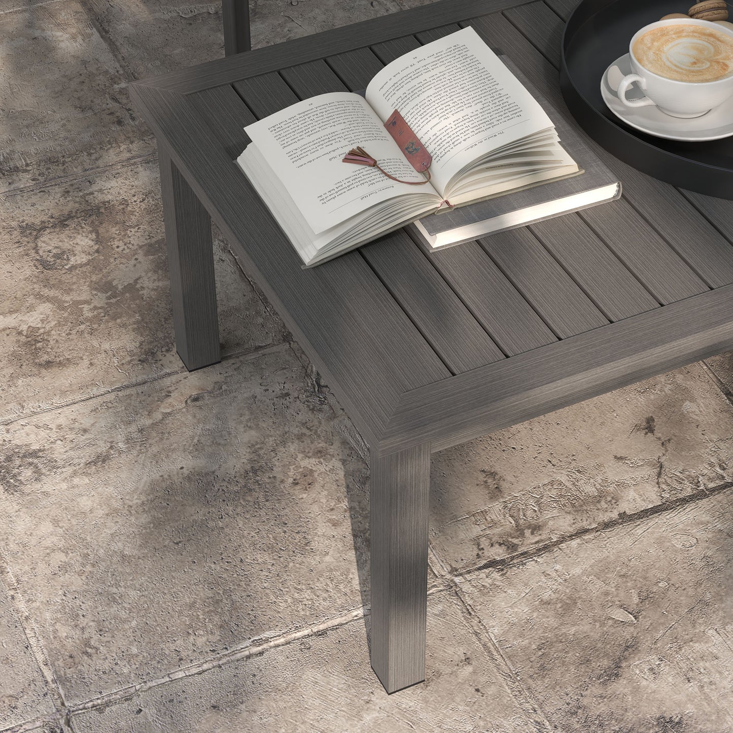 100cm x 60cm Aluminium Outdoor Coffee Table