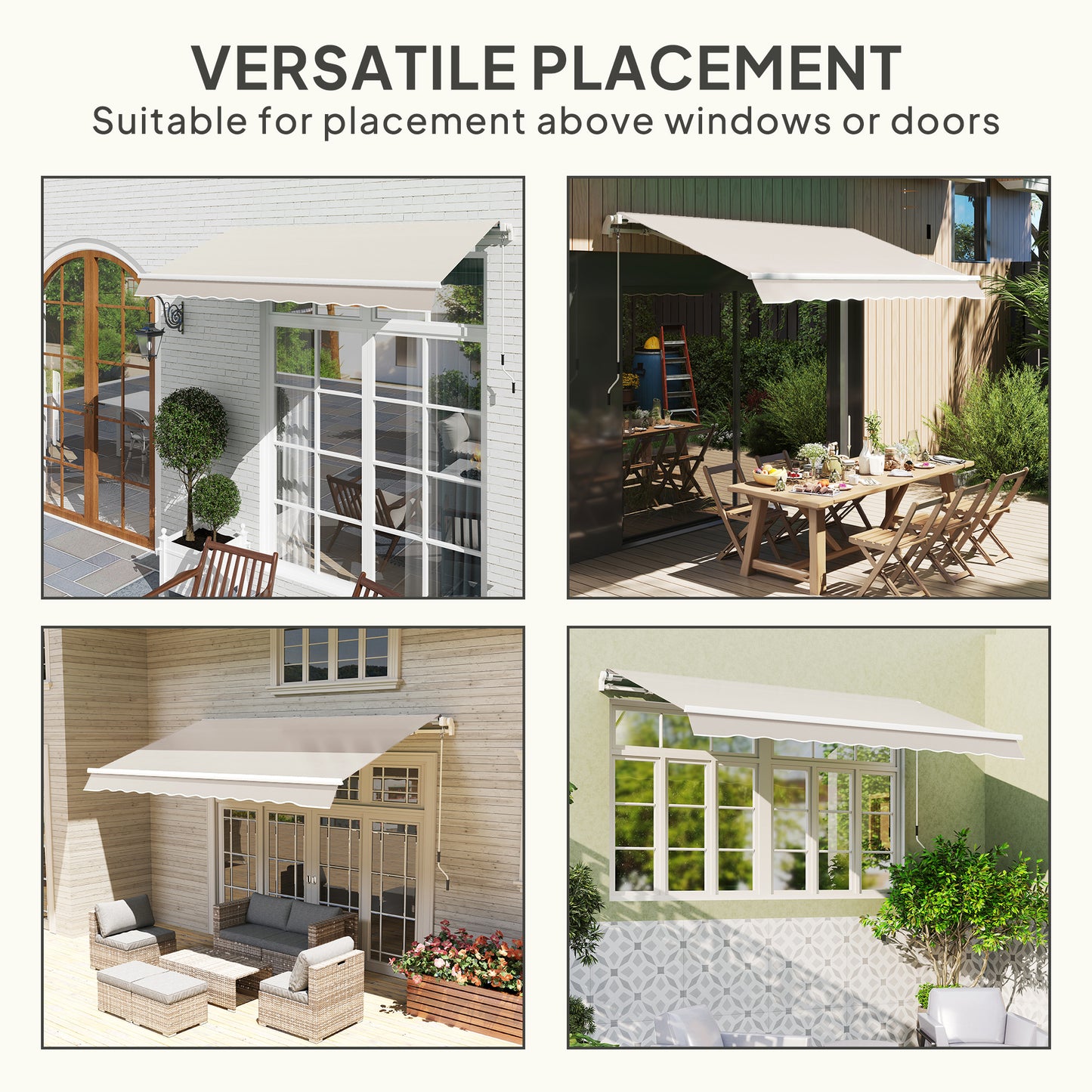 Awning Replacement Canopy, Water Resistant UPF 50+ Sun Shade Cover