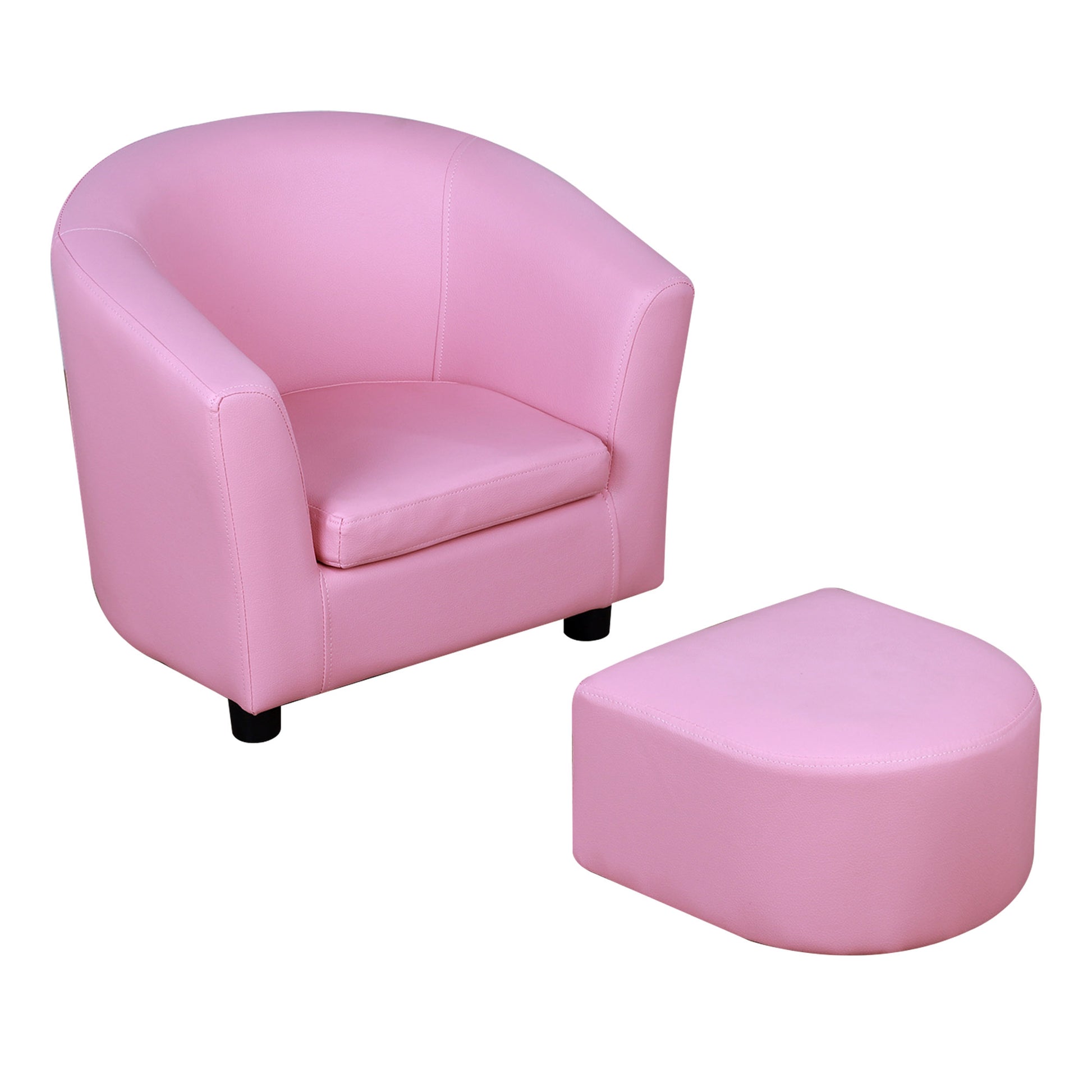 Kids Toddler Sofa Children's Armchair Footstool with Thick Padding