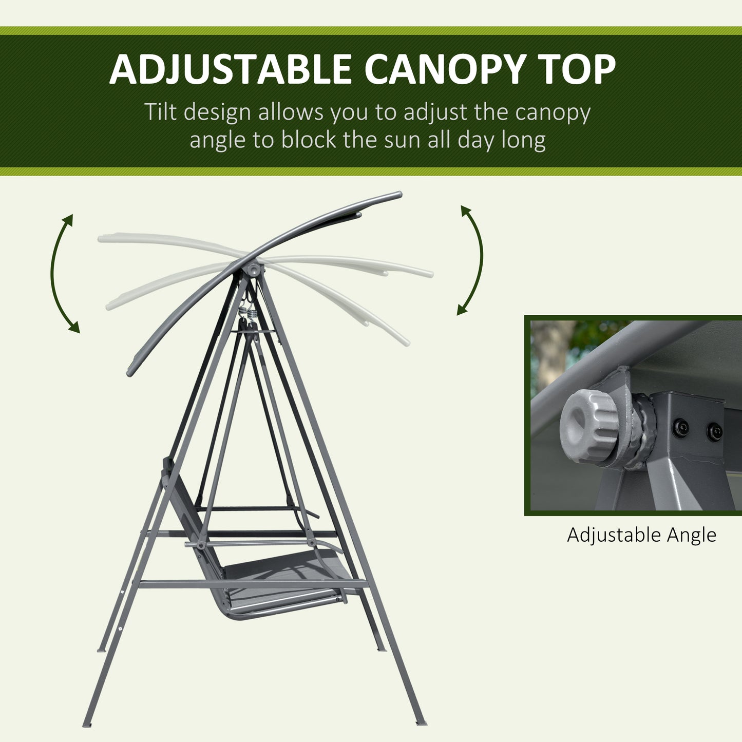 2 Seater Garden Swing Seat Swing Chair